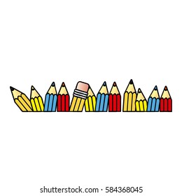 pencil color icon stock, vector illustration design image
