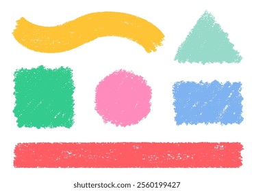 Pencil Color Squiggles Vector Set. Chalk Scribble Underline Shapes Collection. Colorful Hand Drawn Brush Texture Highlight Squiggle. Pencil Emphasis Elements Charcoal Doodle Dividers Bundle