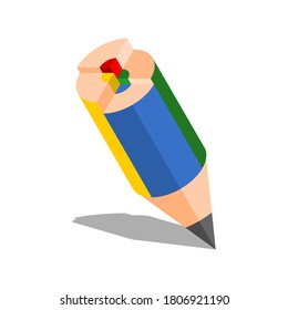 Imagen gráfica del vector de color del lápiz