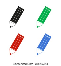 pencil - color vector icon