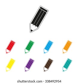 pencil - color vector icon
