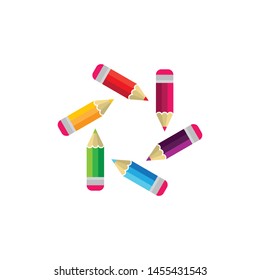 Pencil color vector illustration design