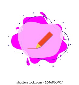 Pencil colored icon. Simple color vector of education icons for ui and ux, website or mobile application