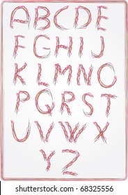 Pencil colorful alphabet