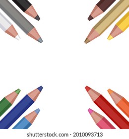 Pencil. Colorful illustration. Creative vector illustration. School theme.  Colorful background.