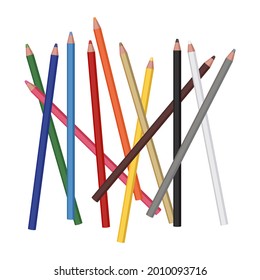 Pencil. Colorful illustration. Creative vector illustration. School theme.  Colorful background.
