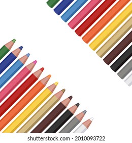 Bleistift. Farbige Illustration. Kreative Vektorgrafik. Schulthema.  Farbiger Hintergrund.