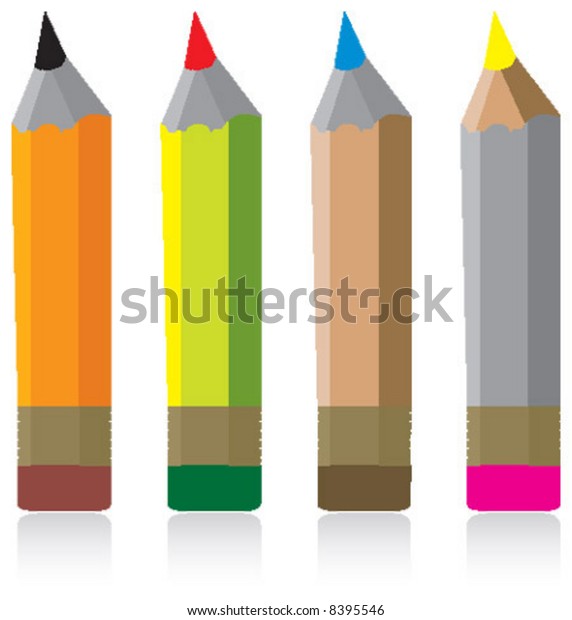 Pencil Coloring Colouring Stock Vector (Royalty Free) 8395546
