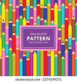 Pencil Colors Seamless Pattern Design