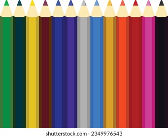Imagen vectorial de color de lápiz o cliparte