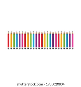 Pencil colour in white background illustration vector