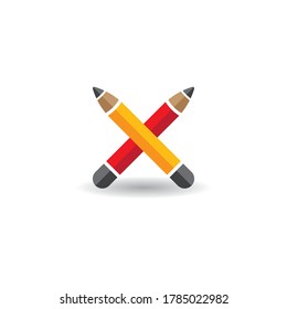 Pencil colour in white background illustration vector