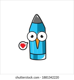 pencil combined with owl vector illustration with design eps 10