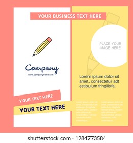 Pencil  Company Brochure Template. Vector Busienss Template
