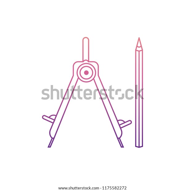 pencil and\
compasses icon in Nolan style. One of Home repair tool collection\
icon can be used for UI,\
UX