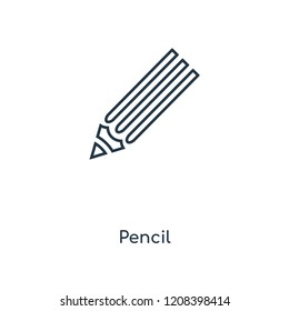 Pencil concept line icon. Linear Pencil concept outline symbol design. This simple element illustration can be used for web and mobile UI/UX.