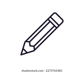 Pencil concept. Modern outline high quality illustration for banners, flyers and web sites. Editable stroke in trendy flat style. Line icon of pencil 