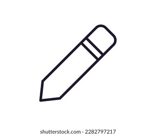 Pencil concept. Modern outline high quality illustration for banners, flyers and web sites. Editable stroke in trendy flat style. Line icon of pencil 