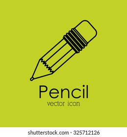 Pencil concept over green background design, vector illustration eps 10
