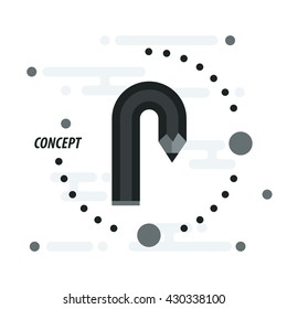 Pencil concept template black