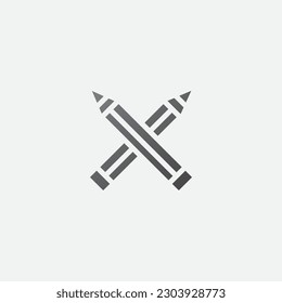 Símbolo de depuración de iconos vectores de construcción de lápiz