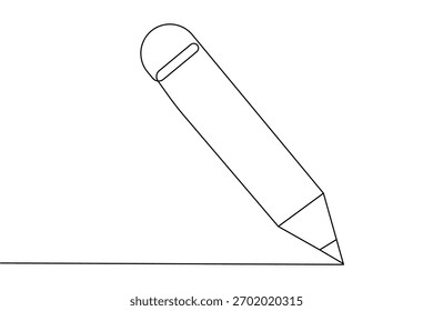 Lápiz continuo de una línea de dibujo de estilo minimalista aislar la Ilustración vectorial de contorno para el diseño