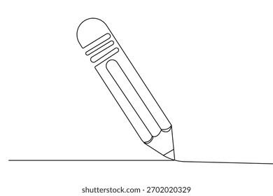 Lápiz continuo de una línea de dibujo de estilo minimalista aislar la Ilustración vectorial de contorno para el diseño