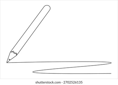 Dibujo continuo de una línea a lápiz en estilo de contorno minimalista simple