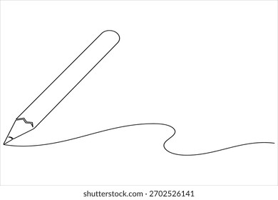 Desenho contínuo de uma linha a lápis em estilo de contorno minimalista simples
