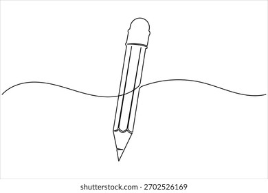 Dibujo continuo de una línea a lápiz en estilo de contorno minimalista simple