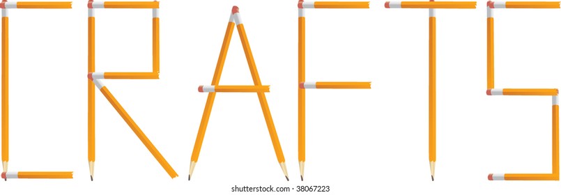 Pencil Crafts Vector