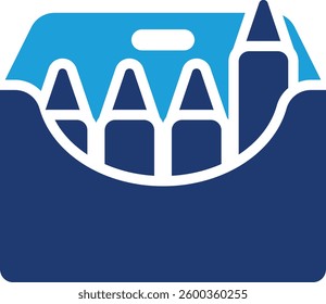 Pencil Crayon Icon Element For Design