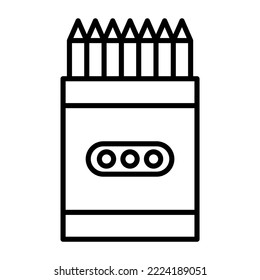 Pencil Crayon icon vector image. Can also be used for web apps, mobile apps and print media.