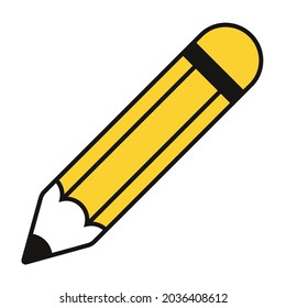 Pencil, crayon, pen outlined Icon