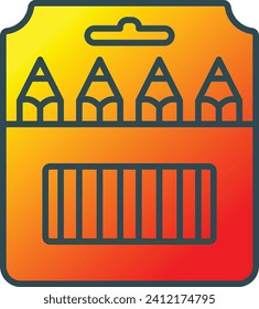 Icono del vector de lápiz Crayon. Se puede usar para imprimir, móviles y aplicaciones web.