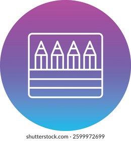 Pencil Crayon vector icon. Can be used for printing, mobile and web applications.