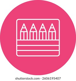Pencil Crayon vector icon. Can be used for printing, mobile and web applications.