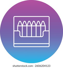Pencil Crayon vector icon. Can be used for printing, mobile and web applications.