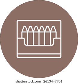 Pencil Crayon vector icon. Can be used for printing, mobile and web applications.