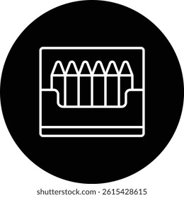 Pencil Crayon vector icon. Can be used for printing, mobile and web applications.