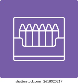 Icono de Vector de lápiz de crayón. Se puede utilizar para aplicaciones de impresión, móviles y de Web.