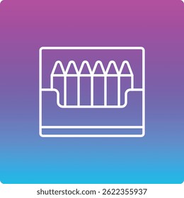 Pencil Crayon vector icon. Can be used for printing, mobile and web applications.