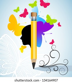 Pencil creativity (blog) concept
