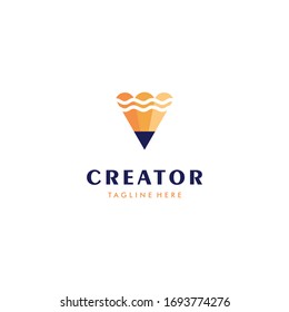 Pencil Creator Innovation Logo Design Icon Illustration