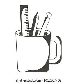 Pencil cup holder icon