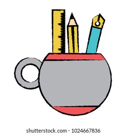 pencil cup holder icon