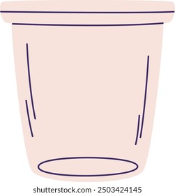 Pencil Cup For School Supplies Vector Illustration