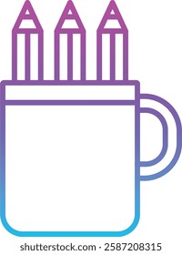Pencil Cup vector icon. Can be used for printing, mobile and web applications.