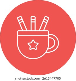 Pencil Cup vector icon. Can be used for printing, mobile and web applications.