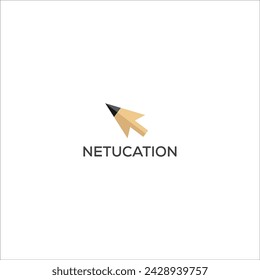 pencil cursor web education vector logo template